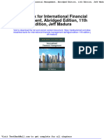 Test Bank For International Financial Management Abridged Edition 11th Edition Jeff Madura