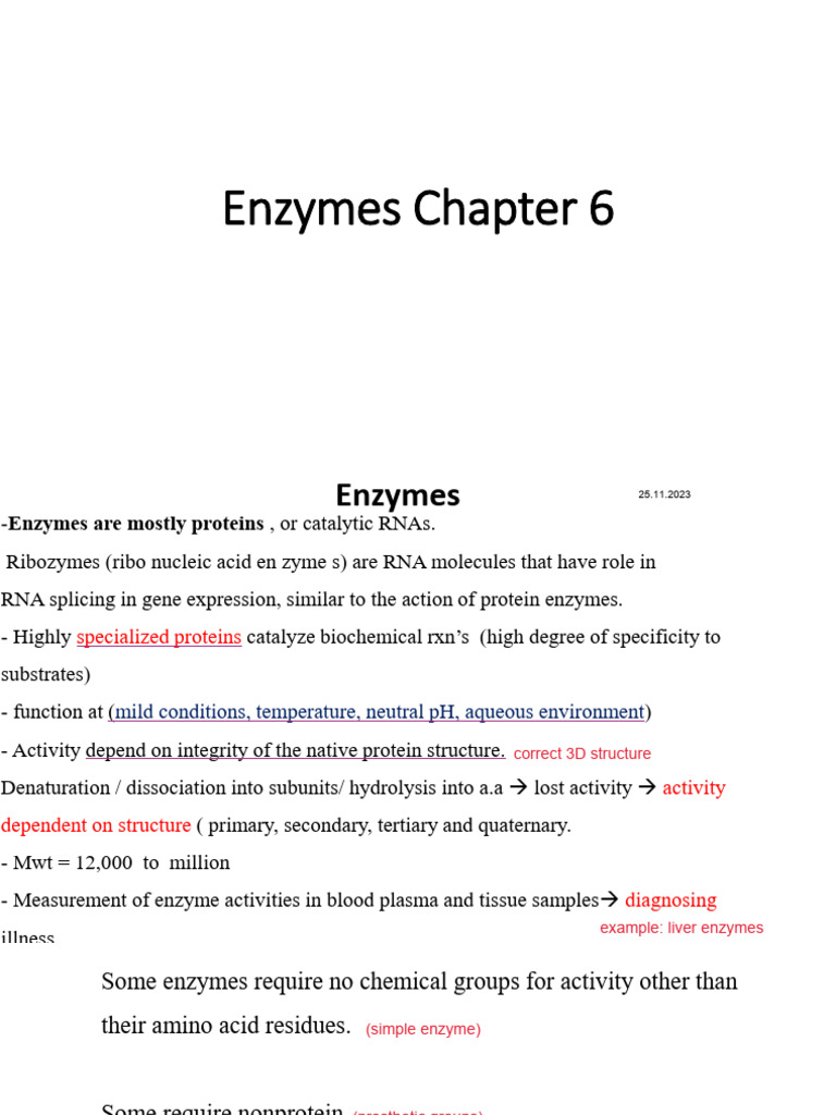 Biochemistry Enzymes PDF Enzyme Enzyme Inhibitor