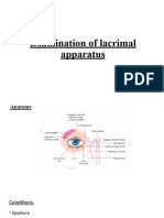 Examination of Lacrimal Apparatus