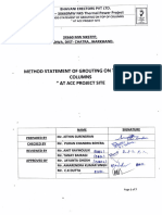 Method Statement of Grouting On Top of Columns at ACC