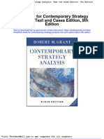 Test Bank For Contemporary Strategy Analysis Text and Cases Edition 9th Edition