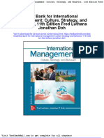 Test Bank For International Management Culture Strategy and Behavior 11th Edition Fred Luthans Jonathan Doh