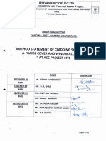 Method Statement of Cladding Sheeting at A-Frame and Wind Wall at ACC Project Site