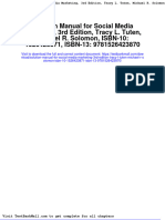 Solution Manual For Social Media Marketing 3rd Edition Tracy L Tuten Michael R Solomon Isbn 10 1526423871 Isbn 13 9781526423870