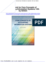 Test Bank For Core Concepts of Accounting Information Systems 14th by Simkin