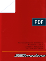 Ferrari 360 Modena Workshop Manual Volume 1 1999 - Multilangue