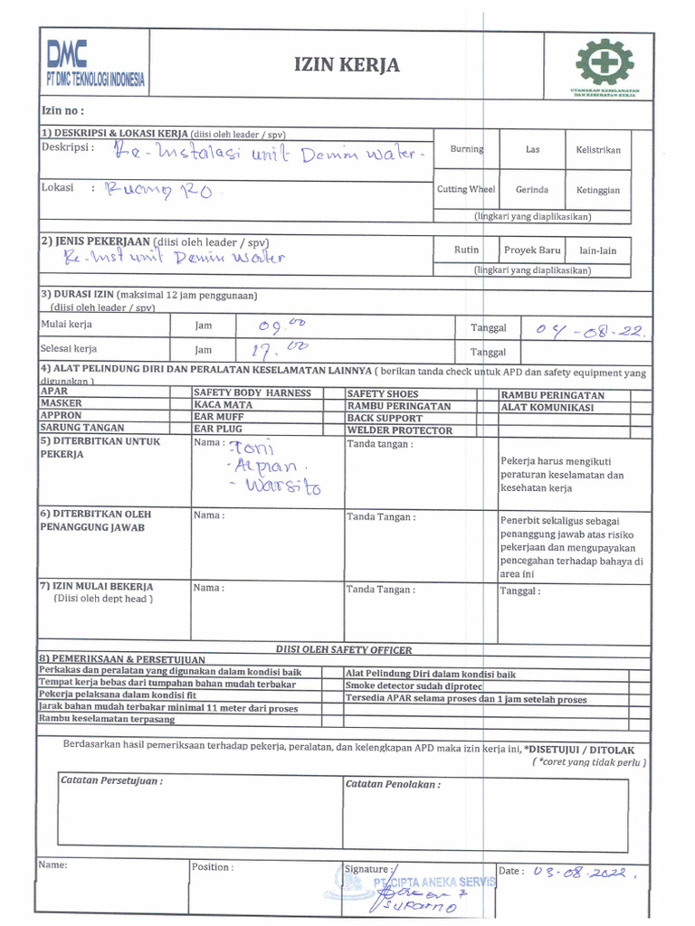 Work Permit | PDF