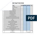 Daftar Harga Produk Herbal