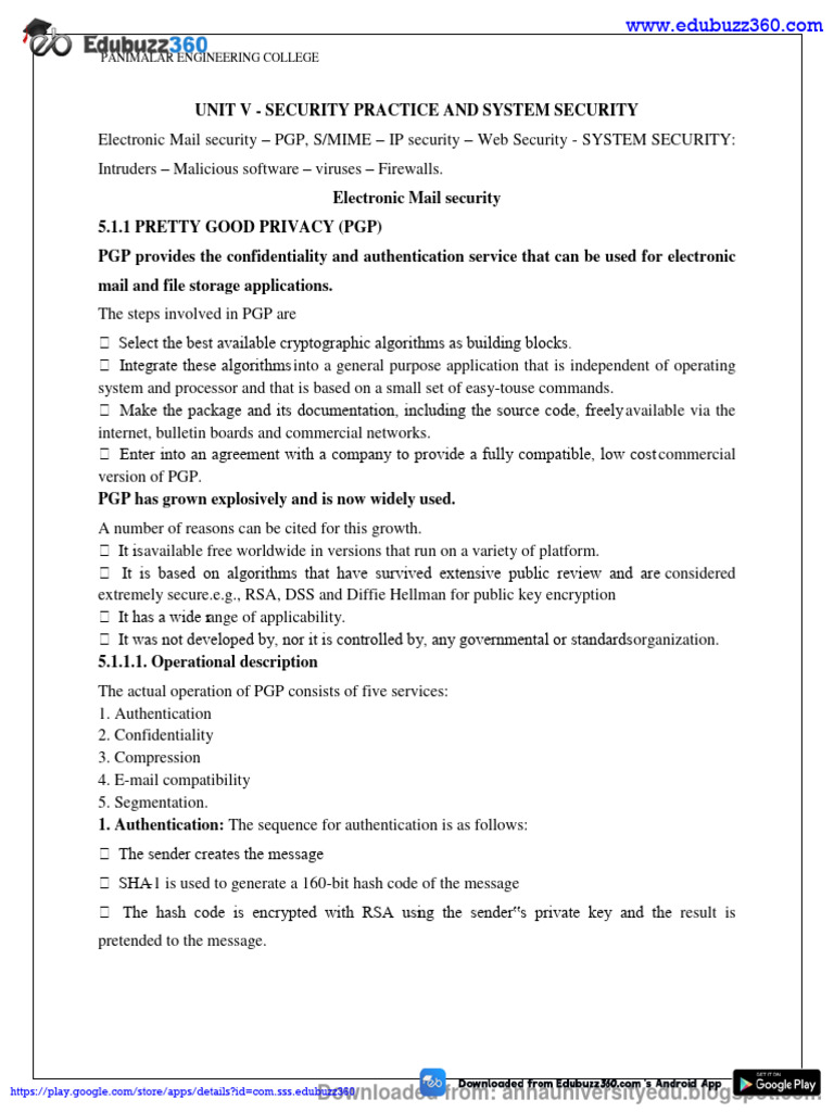 CS8792 UNIT 5 Notes | PDF | Key (Cryptography) | Public Key Cryptography