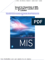Solution Manual For Essentials of Mis 14th Edition Kenneth C Laudon Jane P Laudon