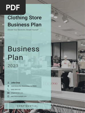 Clothing Store Business Plan Example Template