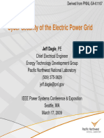 Cyber Security of The Electric Power Grid