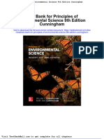 Test Bank for Principles of Environmental Science 9th Edition Cunningham