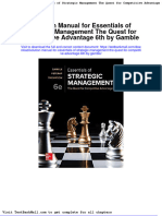 Solution Manual For Essentials of Strategic Management The Quest For Competitive Advantage 6th by Gamble