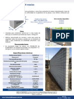 Block Liso Macizo de Concreto 12x20x40