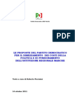 Regione_riduzione Dei Costi_le Proposte del  Pd Marche 14 Ottobre 2011