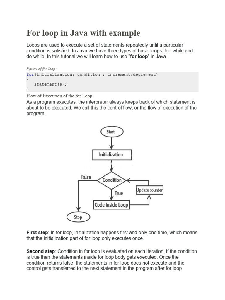 9 JAVA For Loop in Java With Example TESDA NC III | PDF | Control Flow ...