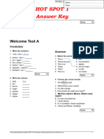 Welcome Module Tests A and B Plus Answer Key