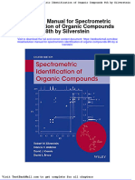 Solution Manual For Spectrometric Identification of Organic Compounds 8th by Silverstein