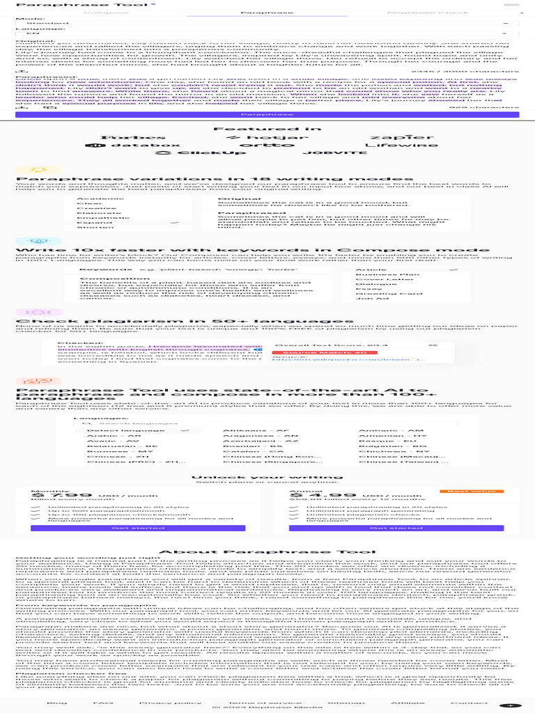 FREE Text Shortening For All Languages | PDF | Essays | Plagiarism