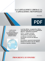 De La Capitalismul Liberal La Capitalismul Monopolist