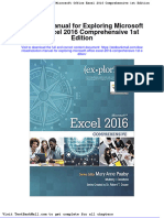 Solution Manual For Exploring Microsoft Office Excel 2016 Comprehensive 1st Edition