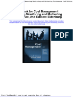 Test Bank For Cost Management Measuring Monitoring and Motivating Performance 2nd Edition Eldenburg