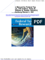 Solution Manual For Federal Tax Research 10th Edition Roby B Sawyers William A Raabe Gerald e Whittenburg Steven L Gill