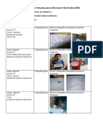 Cuadro de Evidencia de Clases Virtuales para El Día Lunes 9 de Octubre 2023