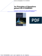 Test Bank For Principles of Operations Management 9th 0132968363