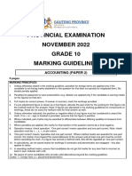GR 10 Accounting P2 (English) November 2022 Possible Answers