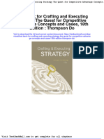 Test Bank For Crafting and Executing Strategy The Quest For Competitive Advantage Concepts and Cases 18th Edition Thompson Do