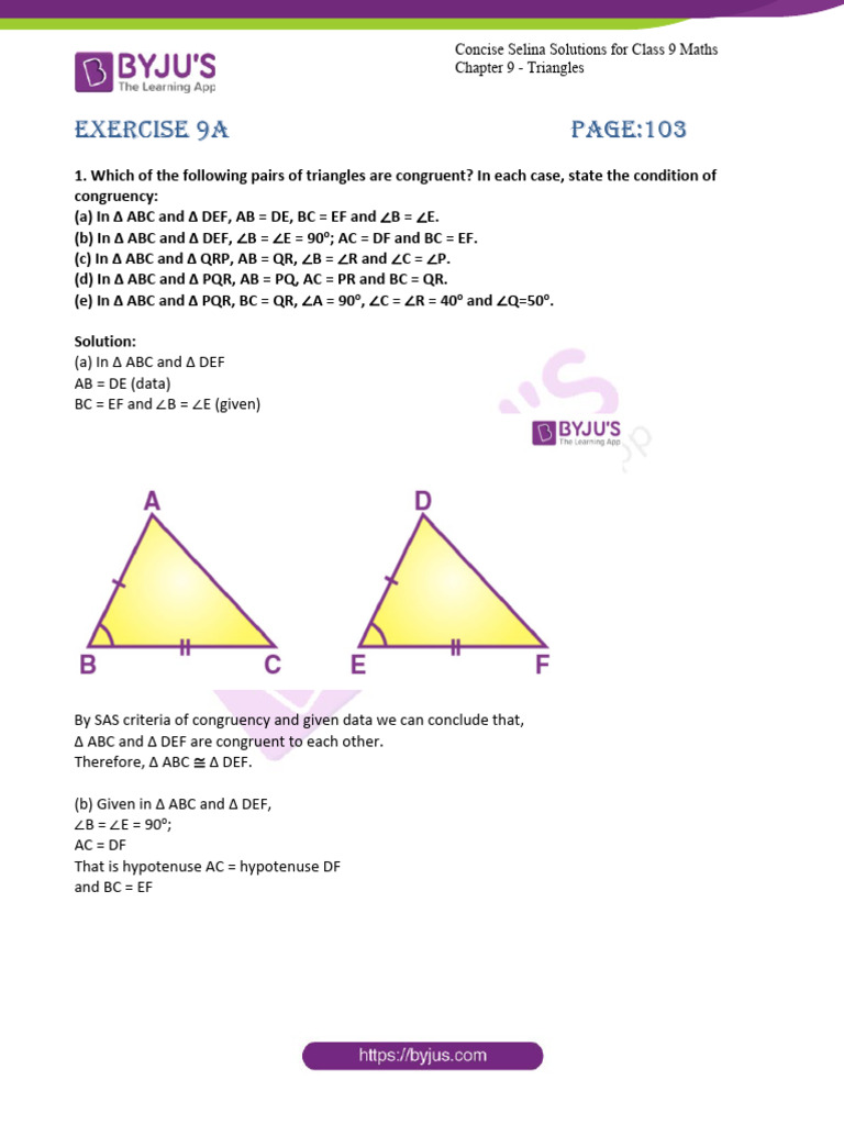 Congruency in Triangles and Proofs | PDF | Perpendicular | Triangle