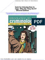 Test Bank For Introduction To Criminology Why Do They Do It Second Edition