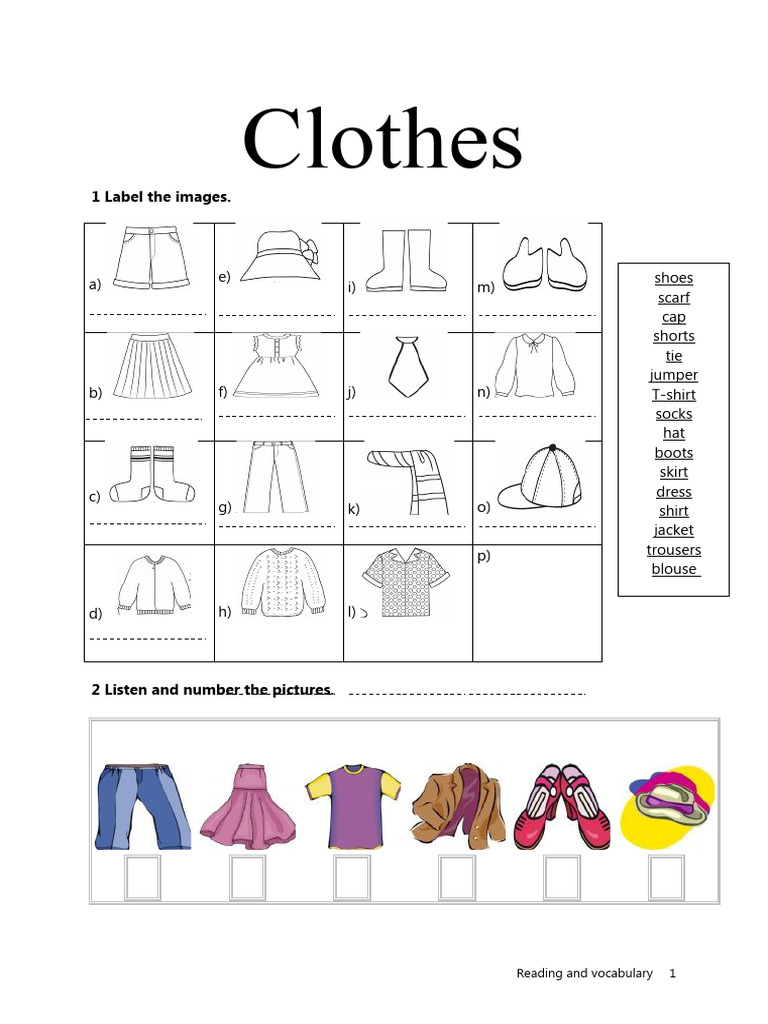 Vocabulary-Clothes 36392 | PDF | Sweater | Clothing