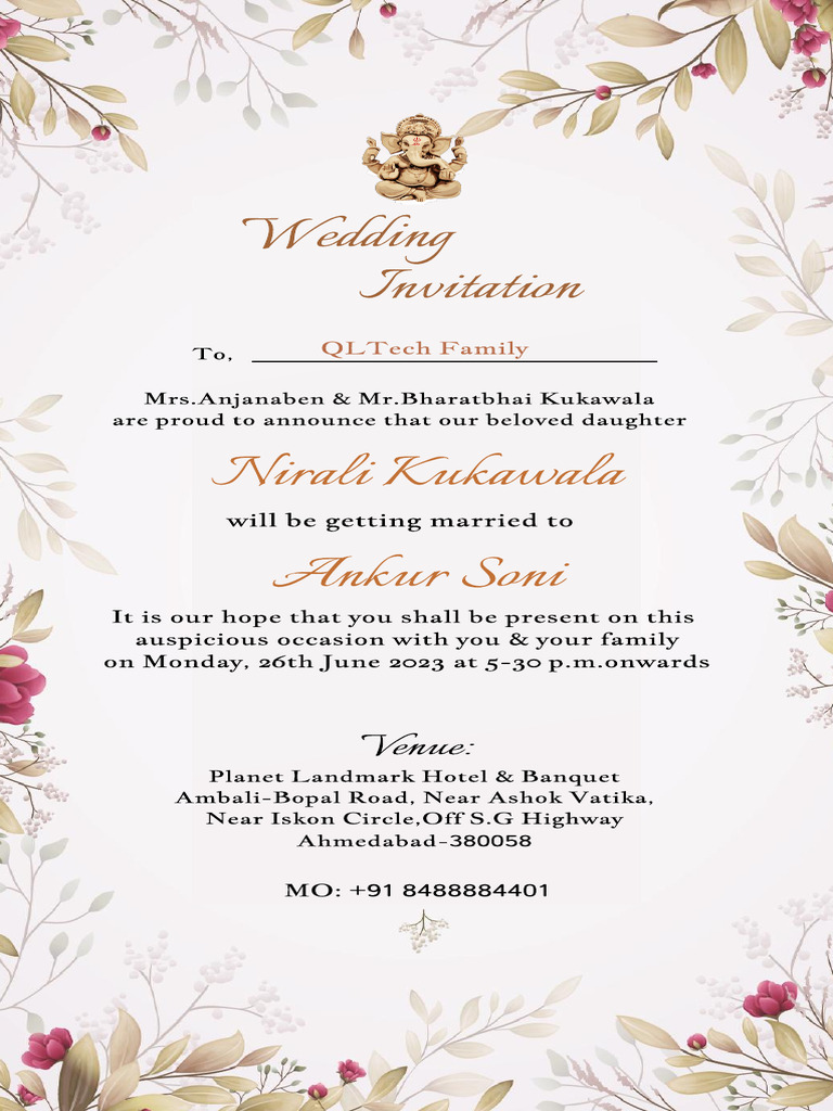 Invitation Card PDF PDF