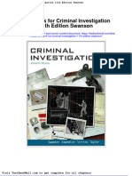 Test Bank For Criminal Investigation 11th Edition Swanson