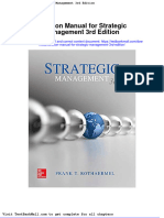 Solution Manual For Strategic Management 3rd Edition