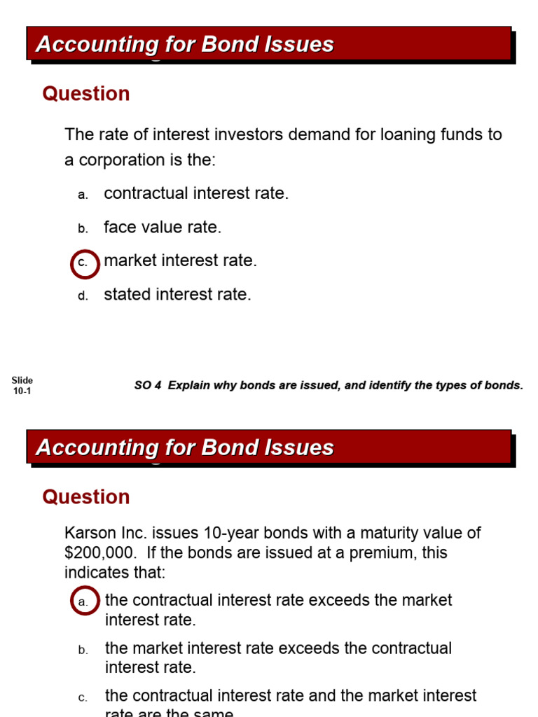 Accounting for Bond Issues Explained | PDF | Present Value | Bonds ...