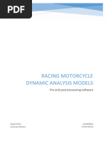 Racing Motorcycle Dynamic Analysis Models