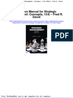 Solution Manual For Strategic Management Concepts 13 e Fred R David