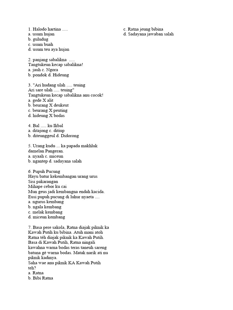 Latihan berbicara bahasa Sunda untuk pemula