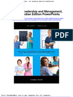 Nursing Leadership and Management 1st Canadian Edition Powerpoints