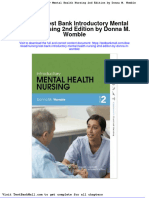 Nursing Test Bank Introductory Mental Health Nursing 2nd Edition by Donna M Womble