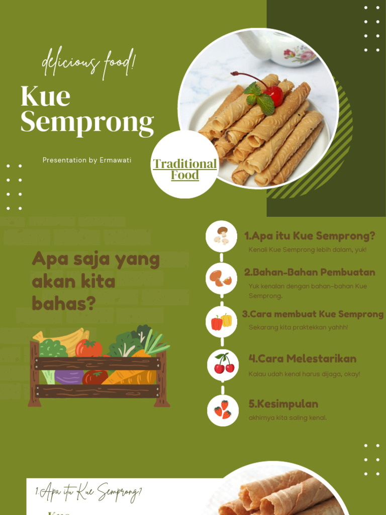 Sejarah dan Resep Kue Semprong | PDF