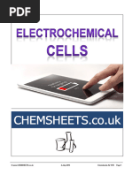 Chemsheets A2 1076 Electrochemistry Booklet