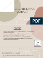 Biochemistry of Cobalt