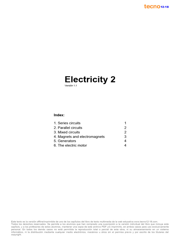 Electricity 2 Tecno 12-18 | PDF | Series And Parallel Circuits ...