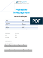 E8 Probability 4B Hard Topic Booklet 2 CIE IGCSE Maths