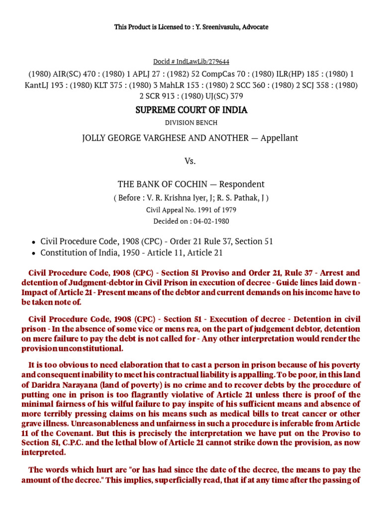 Supreme Court Ruling on Debtor's Rights | PDF | Government | Public Law